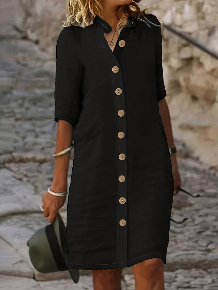 Adele | Button-Down Shirt Dress