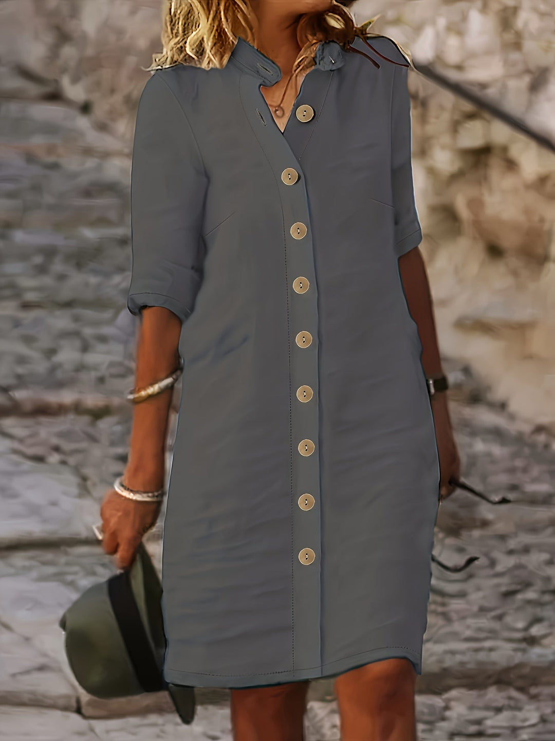 Adele | Button-Down Shirt Dress