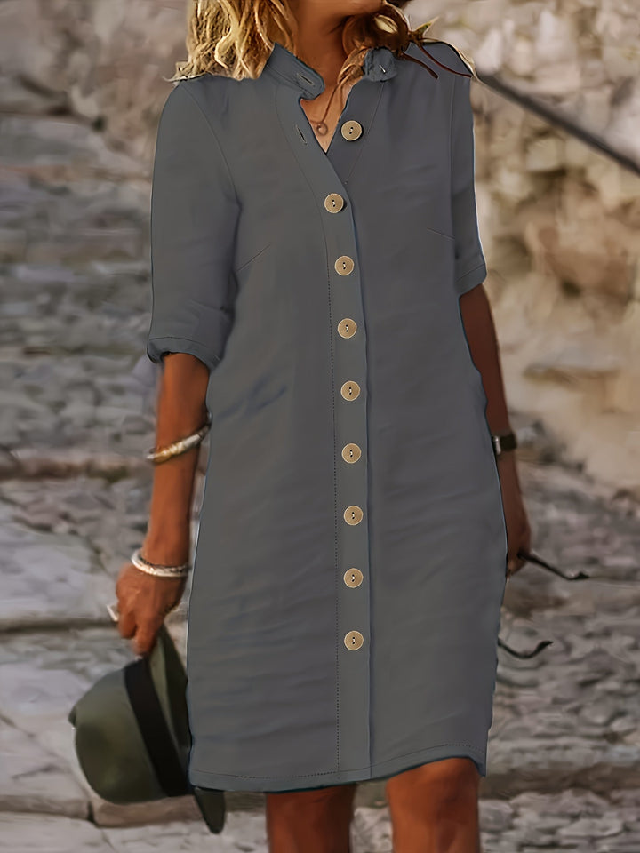 Adele | Button-Down Shirt Dress