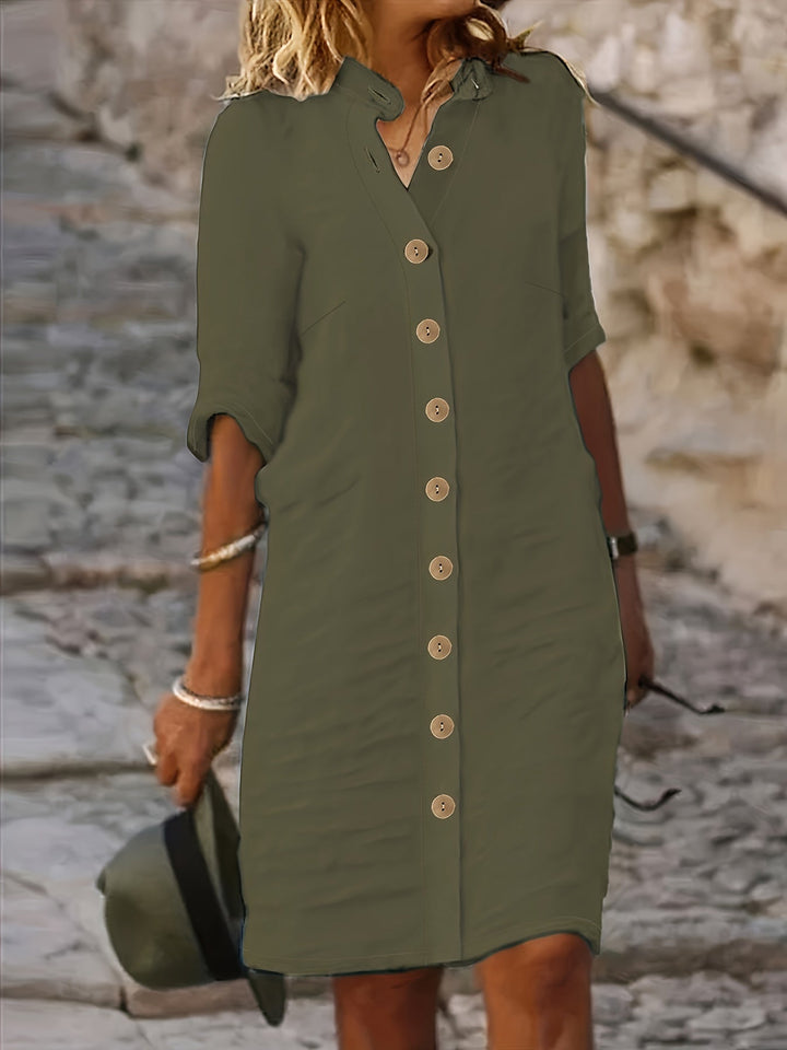 Adele | Button-Down Shirt Dress